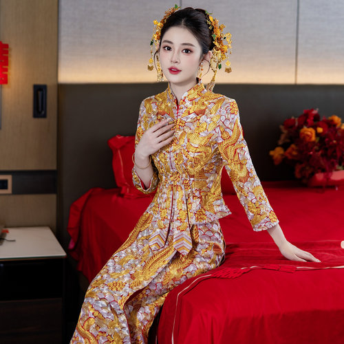 大五福龙凤褂婚服秀禾服2026新款新娘结婚宴服中式嫁衣小个子褂皇
