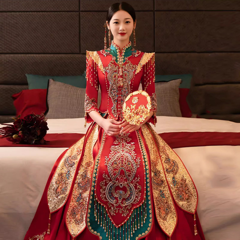 龙凤褂2026新款新娘结婚礼服中式嫁衣孕妇敬酒服小个子秀禾服婚服