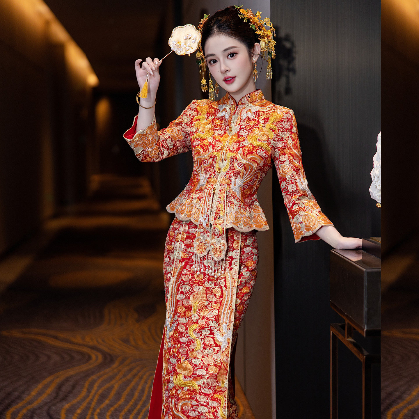 龙凤褂婚服2026年新款中式结婚嫁衣重工刺绣秀禾服包臀鱼尾新娘服图片