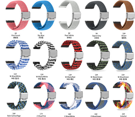 适用尼龙表带fitbit弹力卡扣