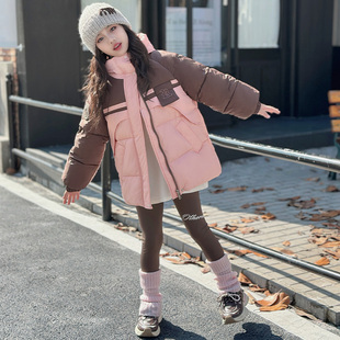 女童棉服冬装2025新款洋气女式大童加厚棉衣冬季儿童棉袄夹棉外套