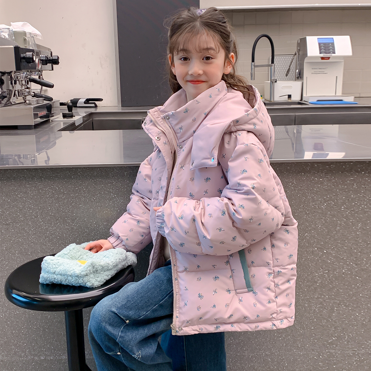 女童羽绒棉服冬装中大童棉衣