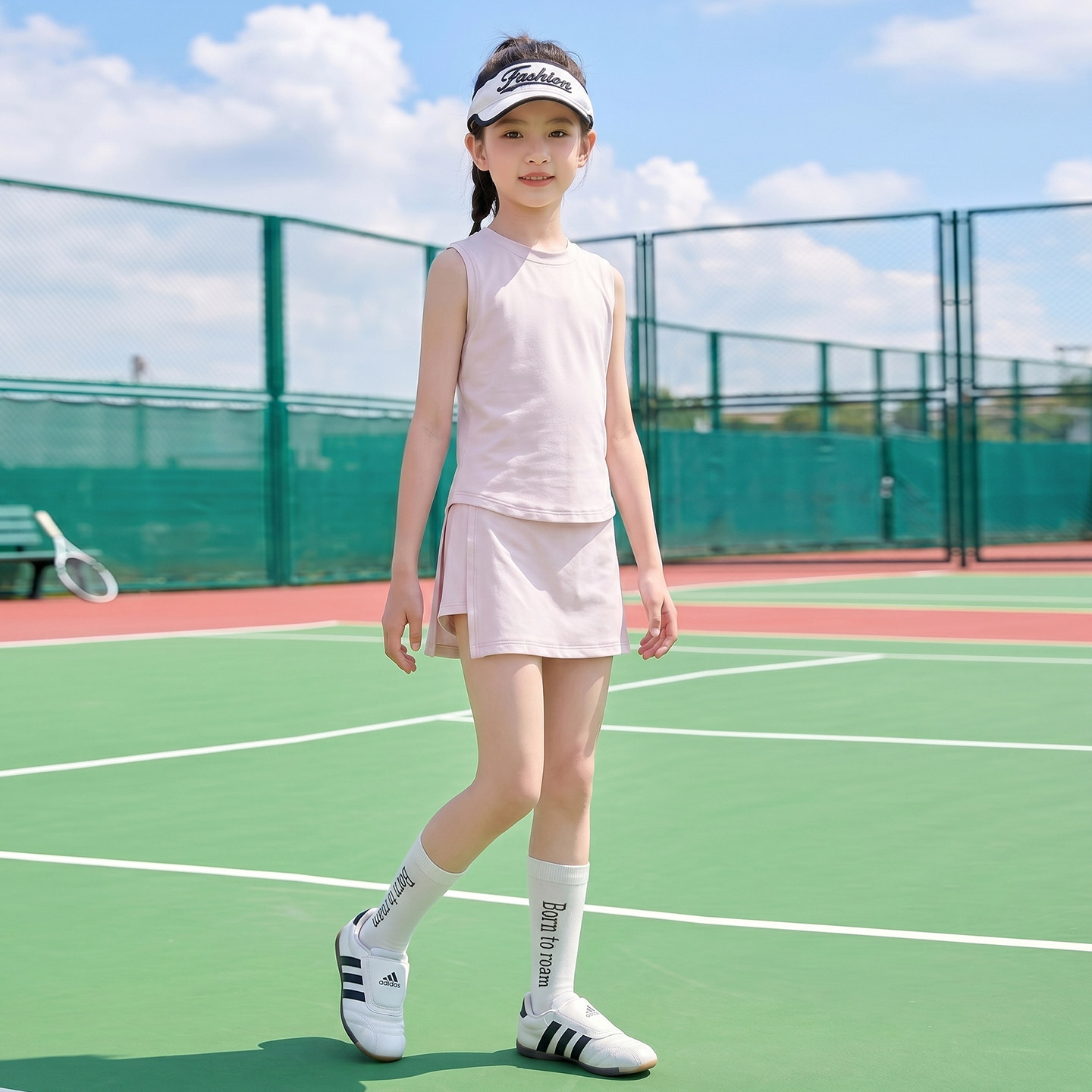 儿童速干运动套装夏季女童两件套图片