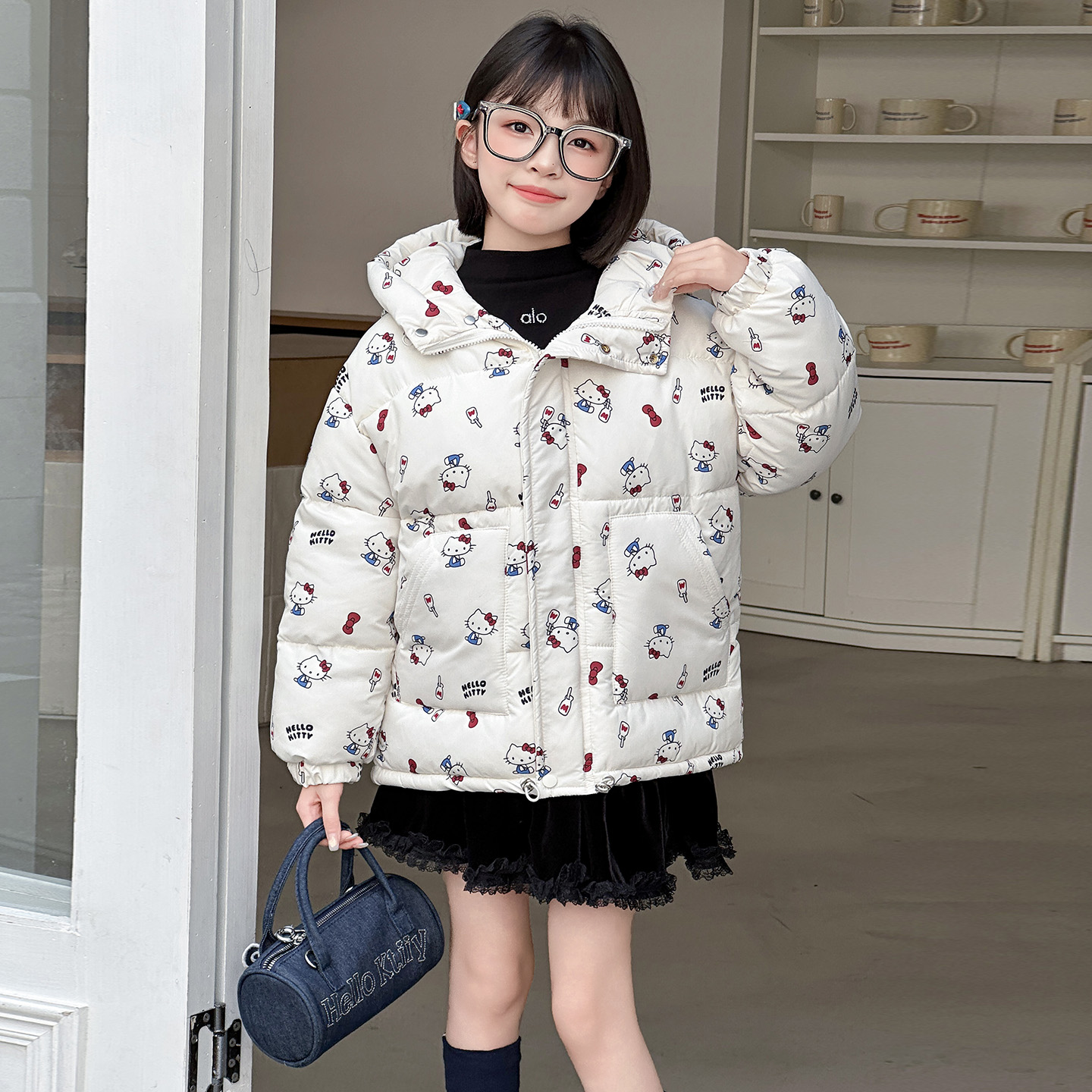 女童棉服冬装女大童保暖外套