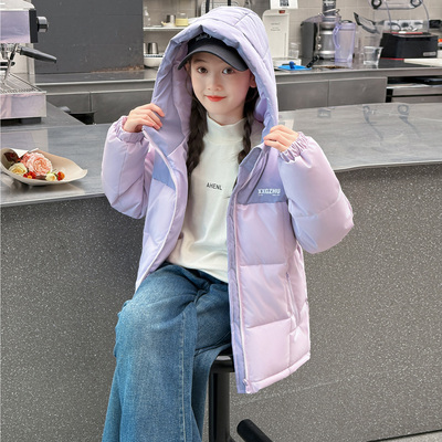 女童棉服2025新款洋气儿童冬装女孩羽绒棉衣大童冬季棉袄加厚外套