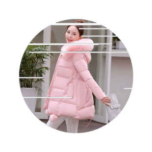 加厚孕妇装冬季棉服女中长A款韩版宽松棉袄羽绒棉衣外套200斤加大