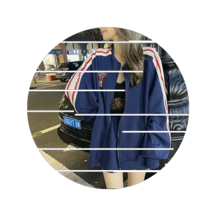 外套女春秋薄款运动服潮牌韩版宽松学生拉链立领卫衣开衫bf棒球服