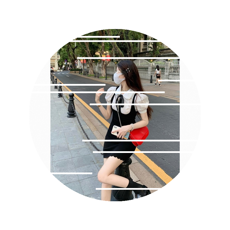 学院风假两件设计感Polo领连衣裙2025夏季辣妹收腰显瘦包臀短裙潮