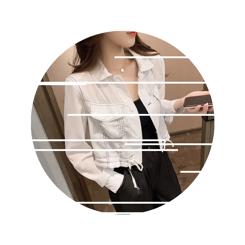 早春2025新款设计感小众短款衬衫长袖外套女百搭外穿小心机高腰女