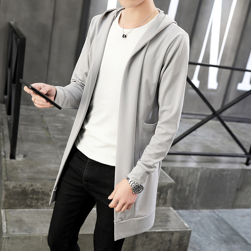 spring and autumn Youth Mid length version Windbreaker Korean Edition Self cultivation man Thin section summer coat overcoat Trend Cape jacketin the Men's clothing, Windbreaker  category - from Buy2taobao.com to provide professional Taobao agent buy service
