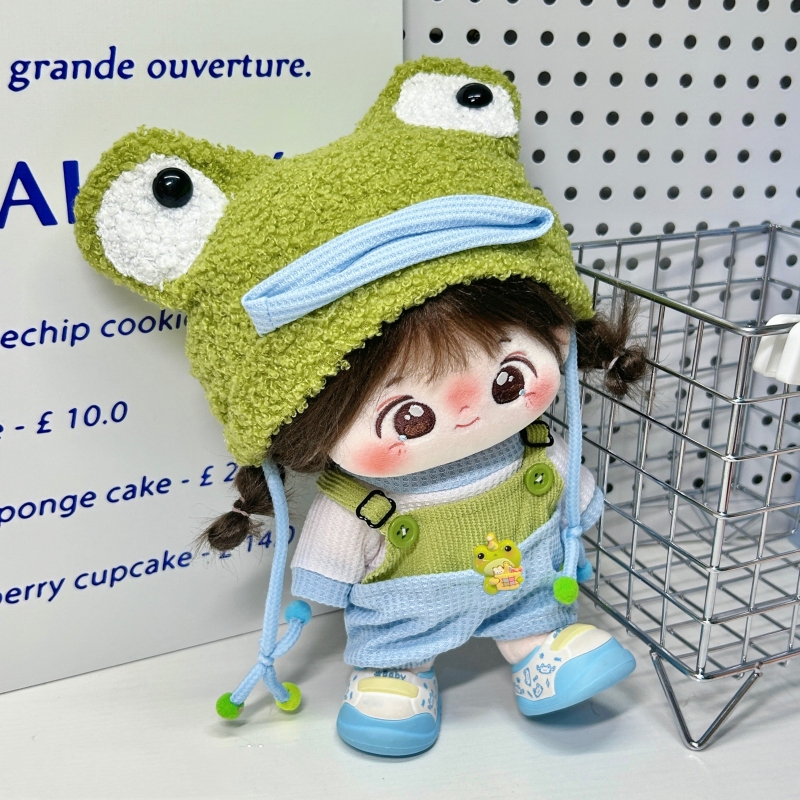 无属性娃衣20cm棉花娃娃女娃换装背带裤套装原创可爱超萌现货衣服