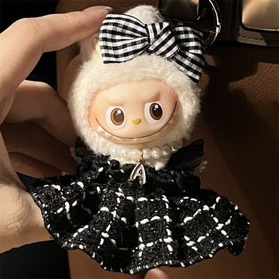 迷你拉布布娃衣四代心底密码换装衣服4代labubu公仔小香风裙子