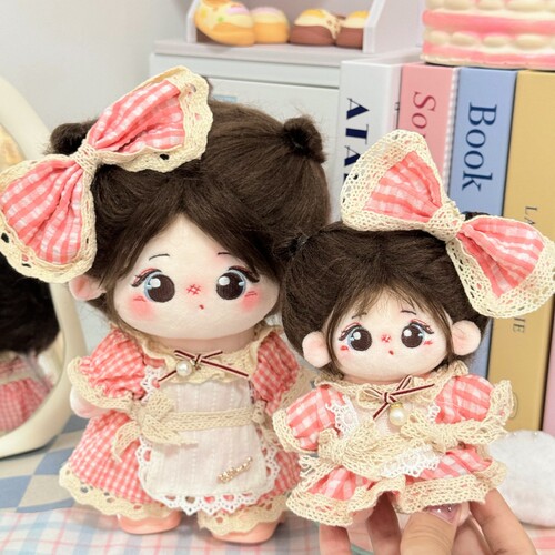 糖霜10cm20cm棉花娃娃女娃衣服套装连衣裙可爱玩偶公仔换装无属性