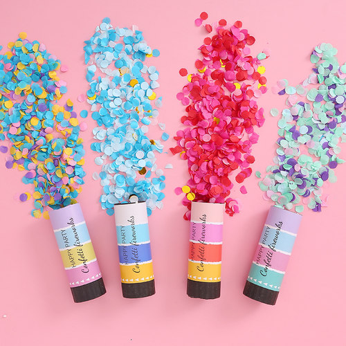 生日派对手拧旋转小礼花多支装