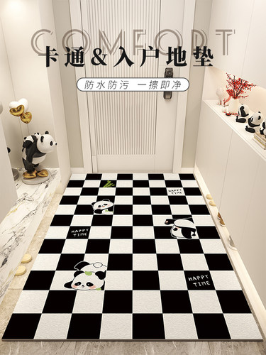 入口门地垫2025新型Pvc耐污免洗可擦拭入口地毯皮革入口门垫