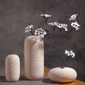 陶瓷花瓶客厅玄关电视柜中式 饰品 现代简约白色插花干花摆件家居装