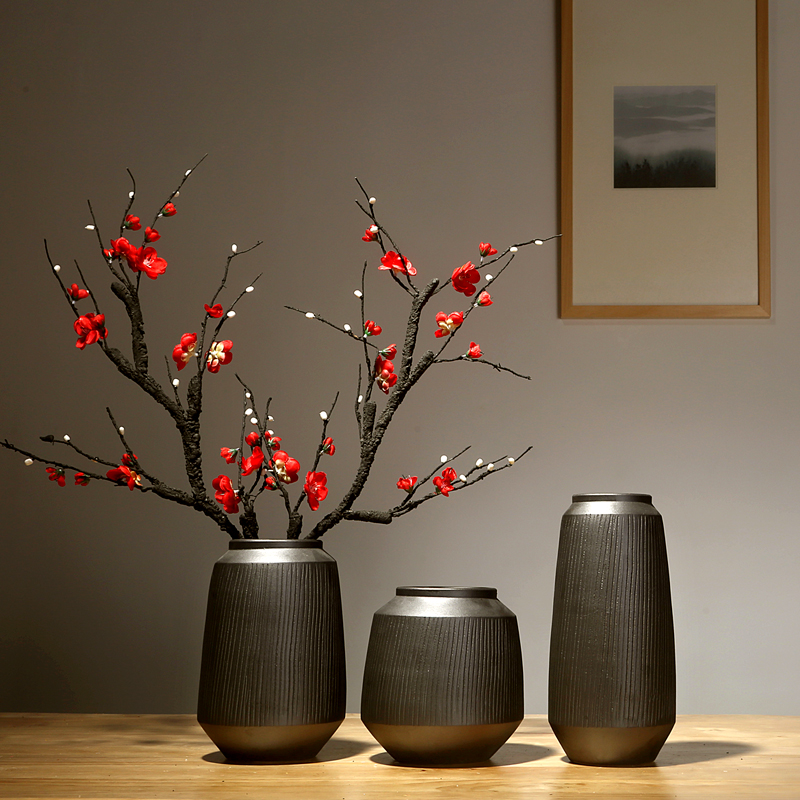 景德镇中式风客厅玄关干花装饰品