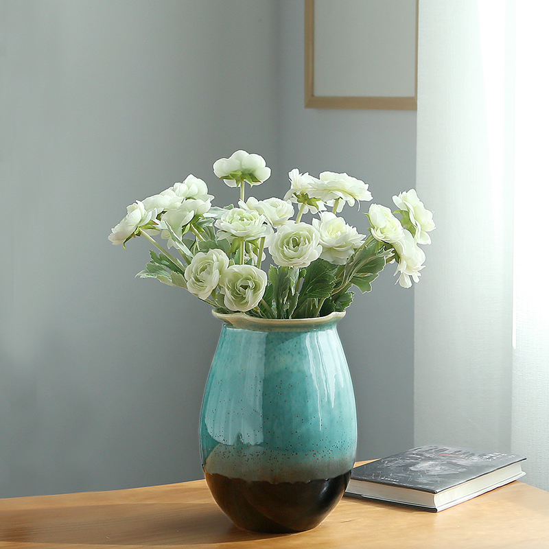 景德镇陶瓷器花瓶中式玄关干花