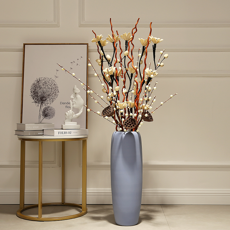 新中式风禅意书房仿真落地花瓶