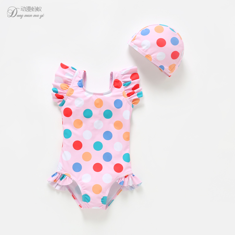 连体新款泳装女童游泳衣儿童泳衣