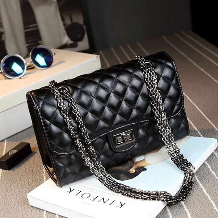 包包女2020新款潮欧美时尚小香风链条包女士百搭单肩斜挎菱格小包