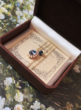 里斯之泪手工宝石复古镀金项链