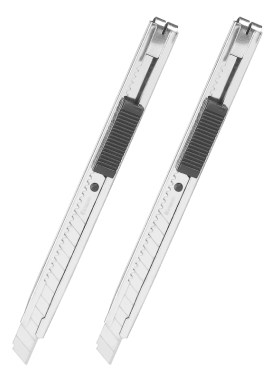 齐心B2806美工刀片工业用不锈钢刻刀小号9MM刀片金属拆刀裁纸刀