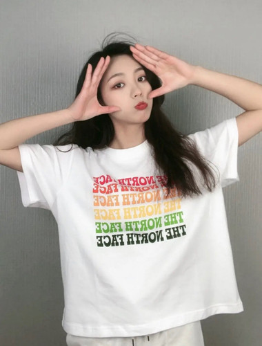 TheNorthFace/北面女子户外休闲黑标T恤短袖 5JZ1  7wes