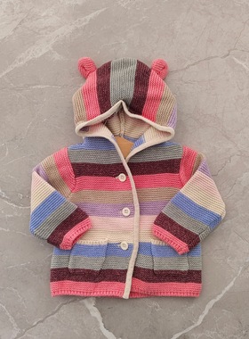 Gap婴幼儿针织开衫款连帽外套 215587 592083