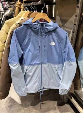 The north face/北面男子拼色防水防风连帽冲锋衣外套 7QF3