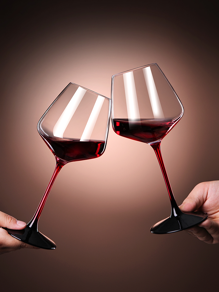 领结手工红酒杯轻奢家用水晶玻璃杯创意醒酒器欧式勃艮第杯高脚杯