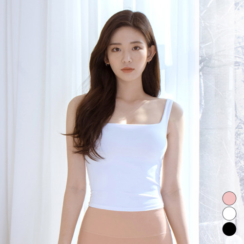 kindame运动外穿女方领无袖修身背心跑步训练吊带文胸瑜伽服SQT