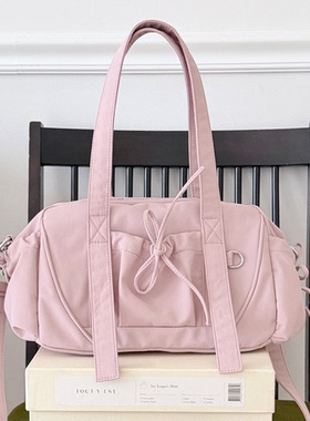 kindame韩国韩系蝴蝶结芭蕾风波士顿包女百搭手提大容量AR26W1532