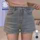 牛仔短裤 kindame新款 薄款 休闲显瘦夏季 DS22M0113 美胯高腰牛仔短裤
