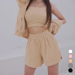 kindame韩国网红休闲百搭毛圈运动短裤TSP