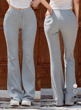 kindame2025修身显瘦休闲裤百搭时尚高腰丰胯微喇裤BL25M2205