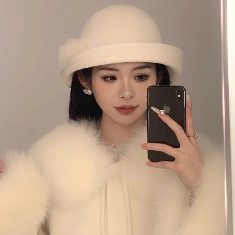 法式复古赫本风盆帽女款羊毛秋冬渔夫帽优雅名媛气质礼帽子,服饰配件/皮带/帽子/围巾,帽子,淘宝优惠券,粉丝福利购,淘宝优惠卷