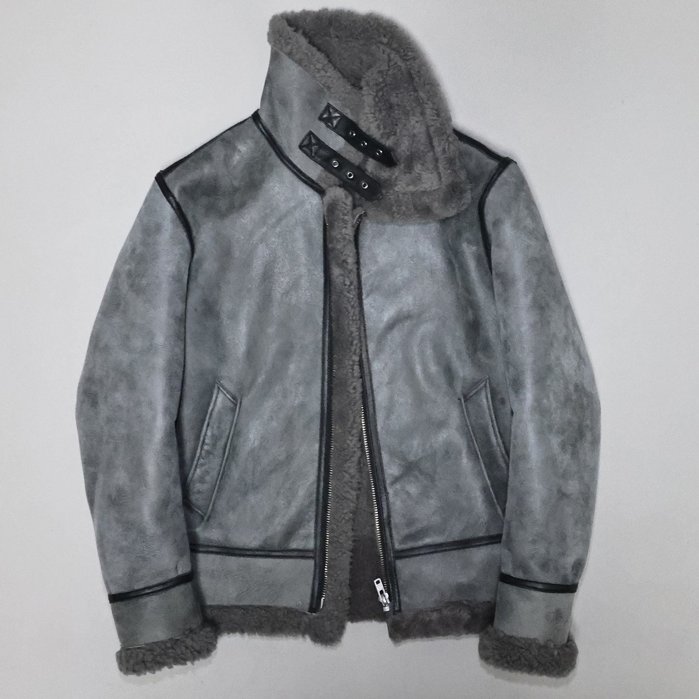 男女原生态绵羊皮毛一体真皮皮衣