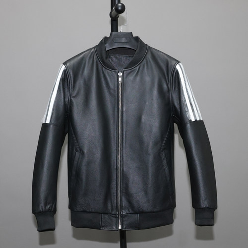 男士头层牛皮棒球服真皮皮衣