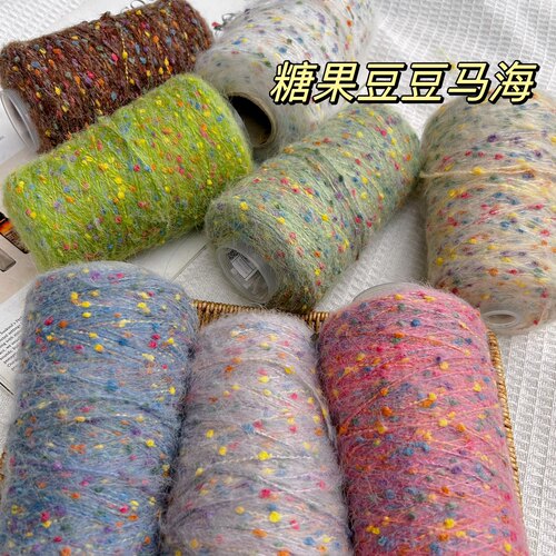 粗毛线钩编杨心静毛线