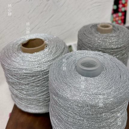 标价500g价格 1.5mm粗闪光银丝葱空心纱带子线柔软包包玩偶垫包邮