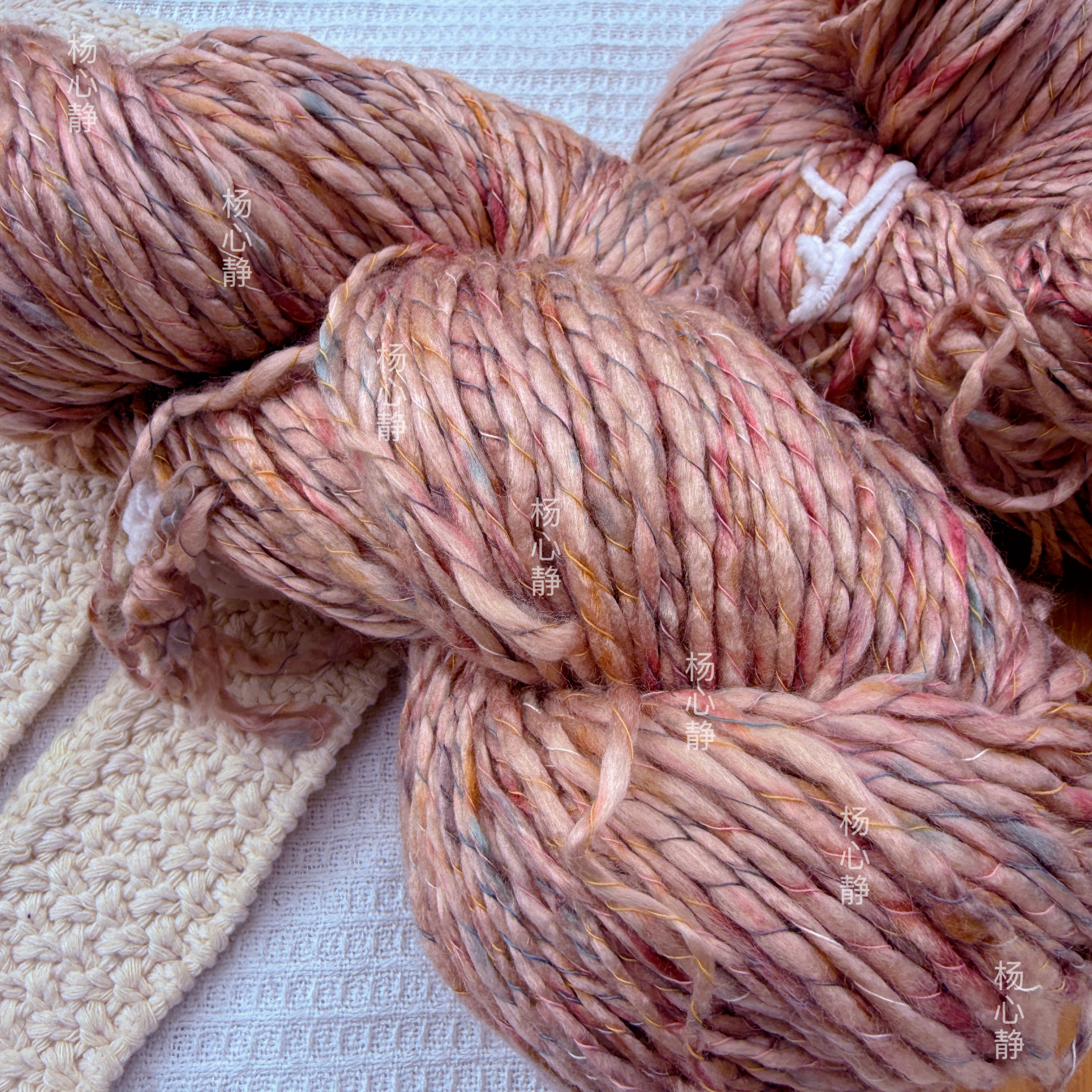 标价250克价格 喷染油画系冰岛柔软围巾毛衣手工棒针编织粗线包邮