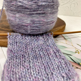 标价500克紫色系仙美长段染渐变粗马海毛围巾毛衣披肩25%羊毛 包邮