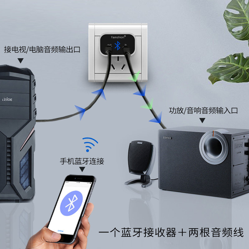 老式音响箱功放改装蓝牙接收器5.0转换专用音频适配器无损立体声