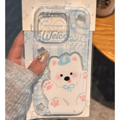 软萌小狗适用苹果17/16pro手机壳华为mate60超薄p50荣耀100红米note11女OPPOreno13/9/8/7小米14/vivos12/s15