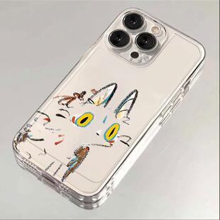 抽象猫咪适用苹果16手机壳iphone15promax套14 1211华为mate70荣耀opporeno超薄iqoo小米17红米k80vivos20