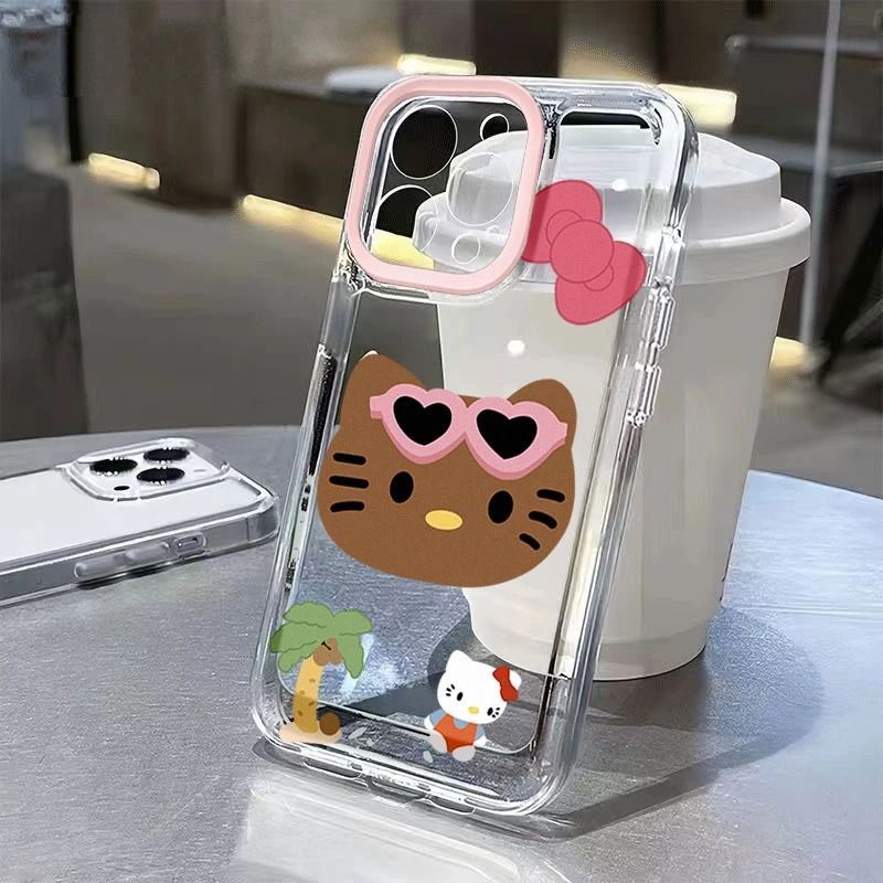 墨镜凯蒂适用苹果16promax手机壳iPhone17/14小米12/15/11荣耀100华为p50红米k70女opporeno13新款vivox60s10