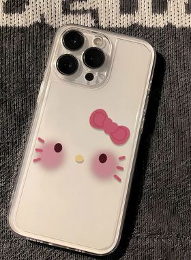 KT猫咪适用苹果17/16pro手机壳华为mate60超薄p50荣耀100红米note11女OPPOreno13/9/8小米14/vivos12/s15软壳