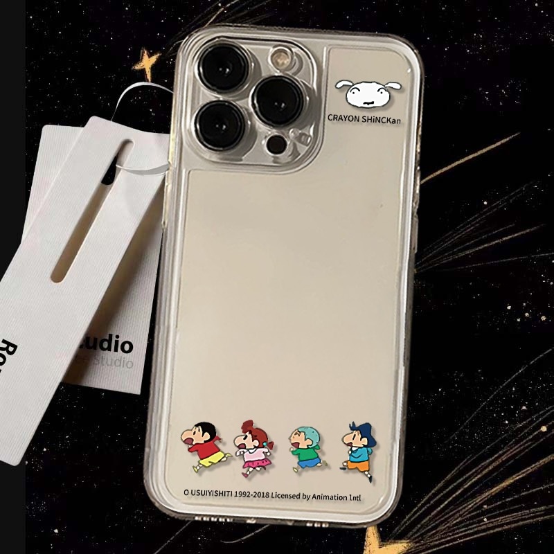 奔跑小新适用苹果17promax手机壳16/15卡通14新款11华为mate60/p70荣耀90/vivox100小米12可爱OPPO红米note13