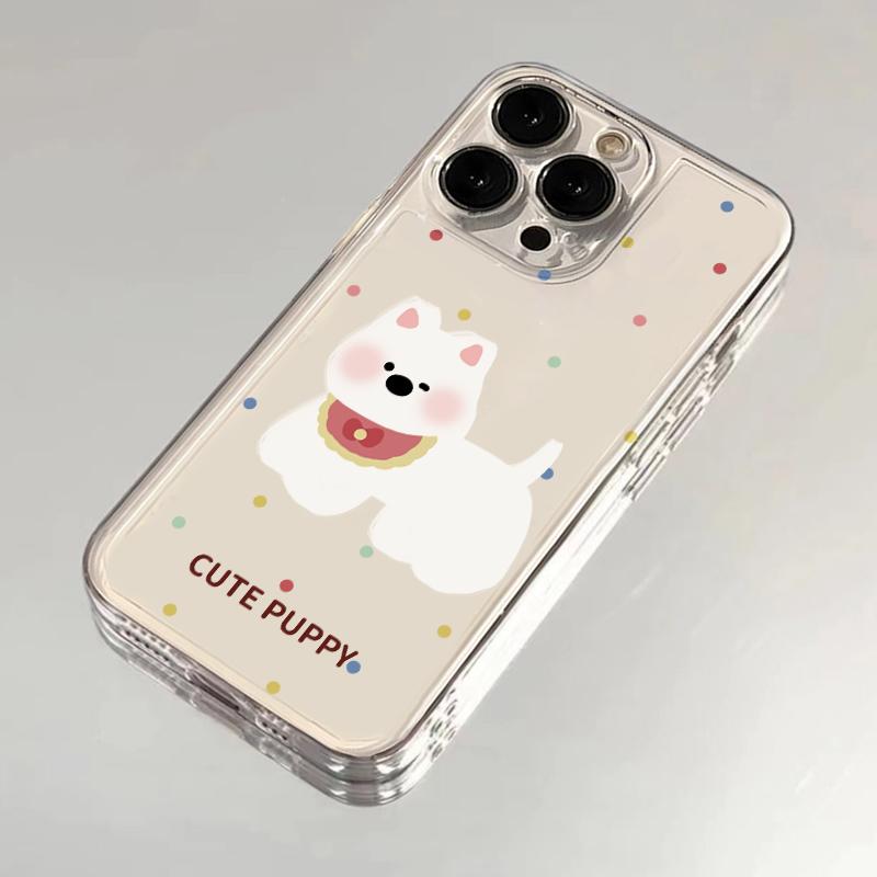 波点狗狗适用苹果17手机壳iPhone14/16/15promax新款11华为nova13荣耀p80红米note10女opporeno7小米vivos12x